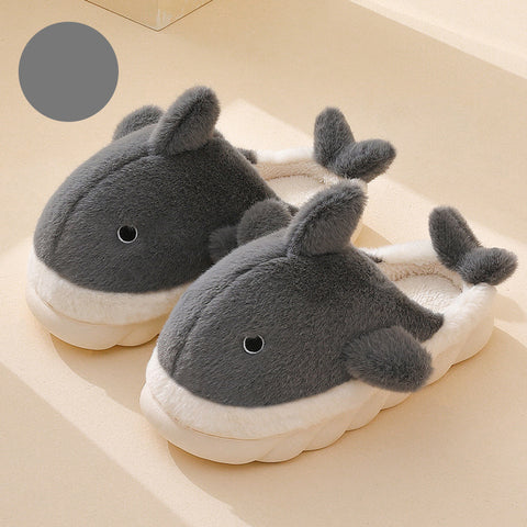 Image of grey shark slippers