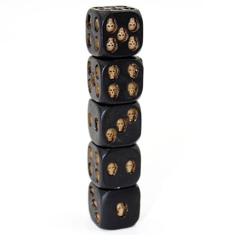 Image of black skull dice