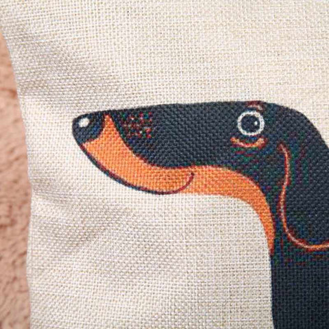 Image of dachshund pillow head