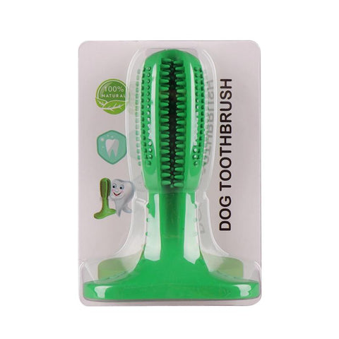 Image of dog brushing stick