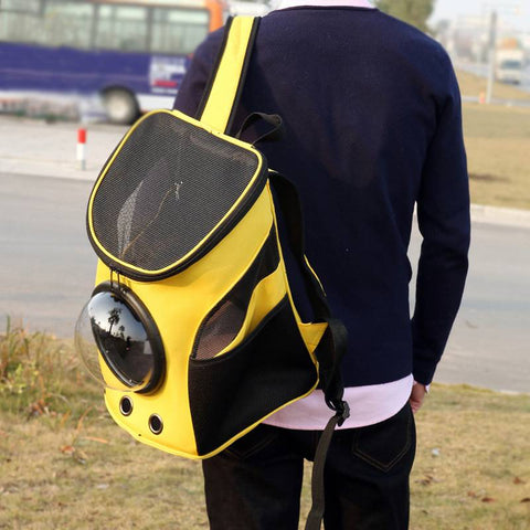 Image of Cat Carrier Backpack Yellow