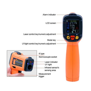 Premium 2in1 Pyrometer - Hygrometer Tool