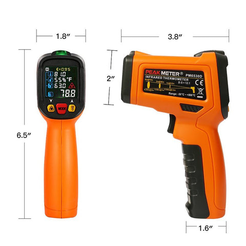 Laser Thermometer Size
