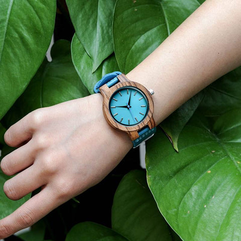 Image of wooden watches for women